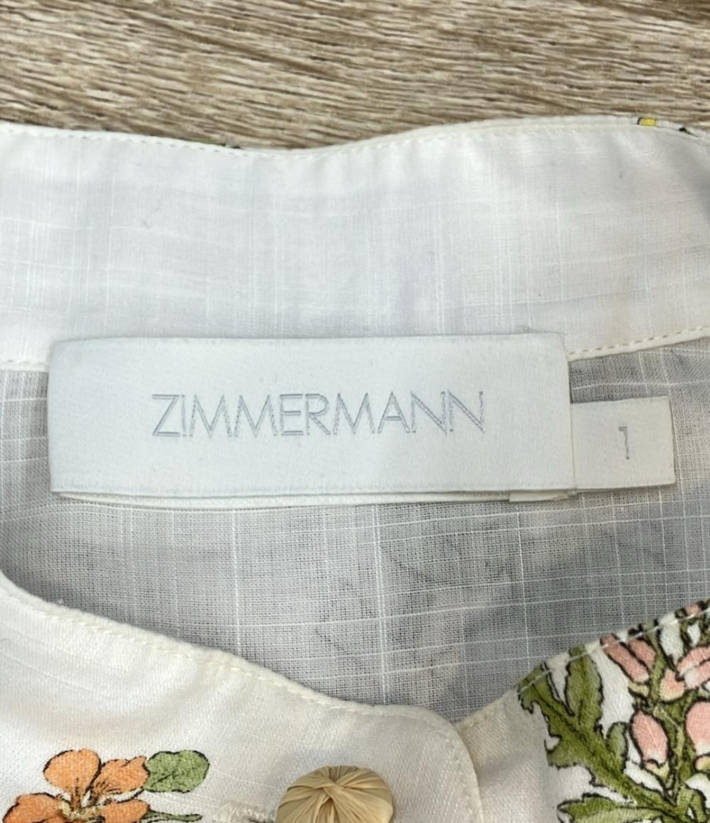 ZIMMERMANN 長袖ブラウス シャツ 花柄 ホワイト レディース SIZE ZIMMERMANN 長袖ブラウス シャツ 花柄 ホワイト レディース SIZE