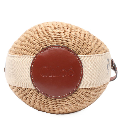美品 Chloe Mifuko ショルダーバッグ 肩掛け かごバッグ ウッディスモールバスケット 02-23-68-65 レディース クロエ ミフコ