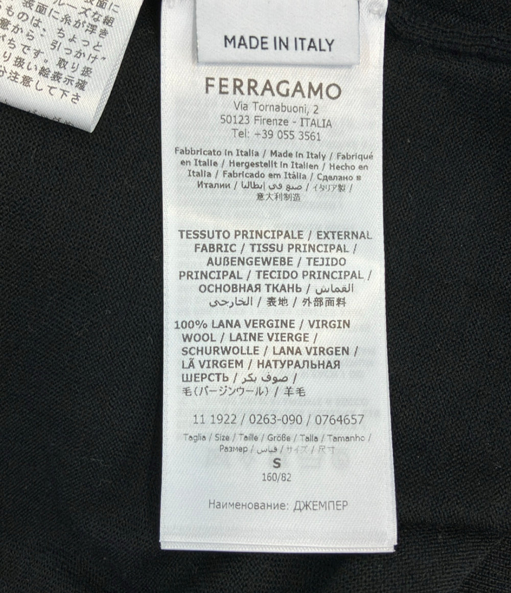 Salvatore Ferragamo 半袖ニット カラーブロック blue×black レディース SIZE S サルヴァトーレフェラガモ