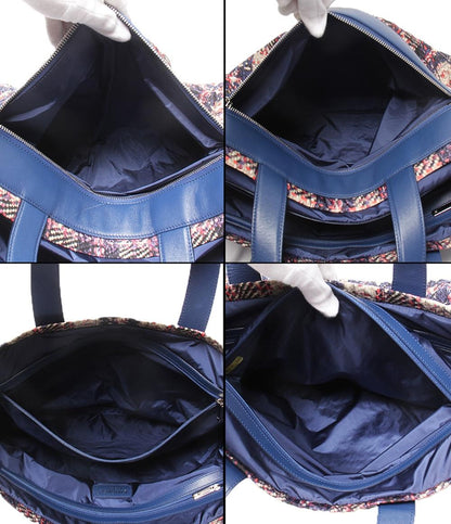 シャネル トートバッグ シルバー金具 ツイードプリント レディース CHANEL