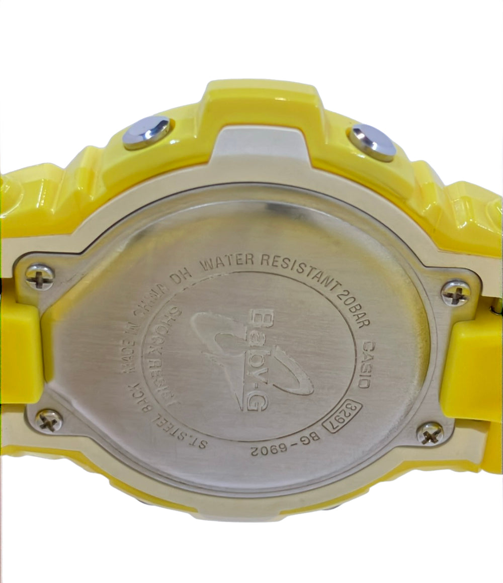 美品 CASIO 腕時計 Baby-G クオーツ イエロー BG-6902 レディース カシオ