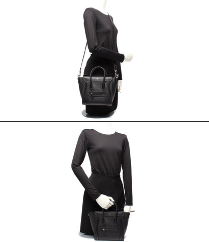 美品 セリーヌ 2way ハンドバッグ ショルダーバッグ 斜め掛け ラゲージナノ 189243DRU.38NO レディース CELINE