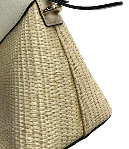 Kate Spade ハンドバッグ ショルダーバッグ 2WAY  レザー ストロー WKRU5476 レディース ケイトスペード
