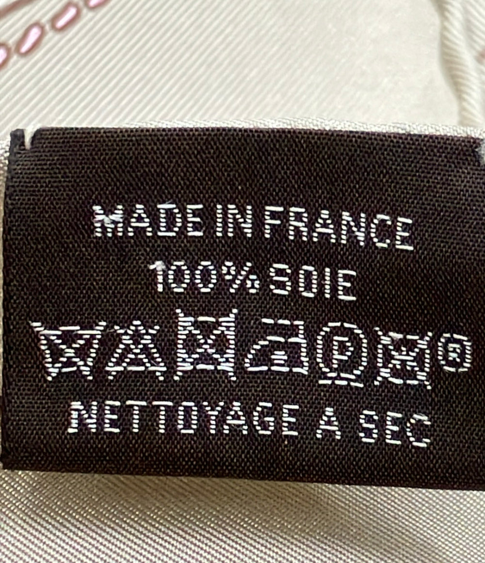 美品 HERMES スカーフ カレ90 シルク 100% Projets Carres au Crayon レディース エルメス