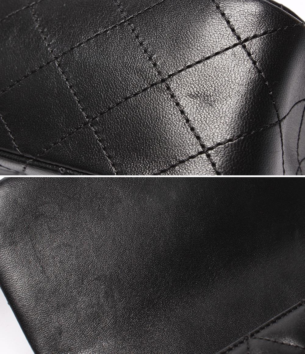 美品 CHANEL ショルダーバッグ ラムスキン マトラッセ ゴールド金具 フェイクパールチェーン ウエストミンスター レディース シャネル