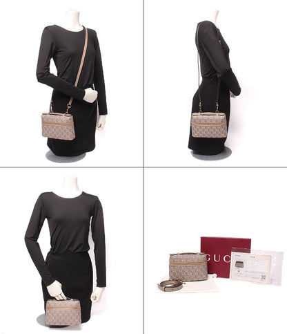 美品 GUCCI 2WAY ハンドバッグ ショルダーバッグ 肩掛け 斜め掛け バニティバッグ GGシャドウ 795058 2149 レディース グッチ
