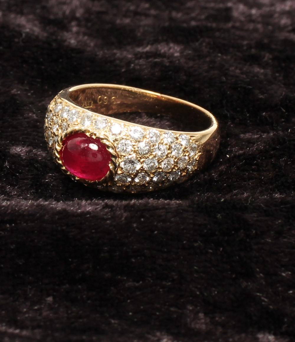 美品 リング 指輪 K18 ルビー 1.07ct ダイヤ 0.96ct レディース SIZE 12号