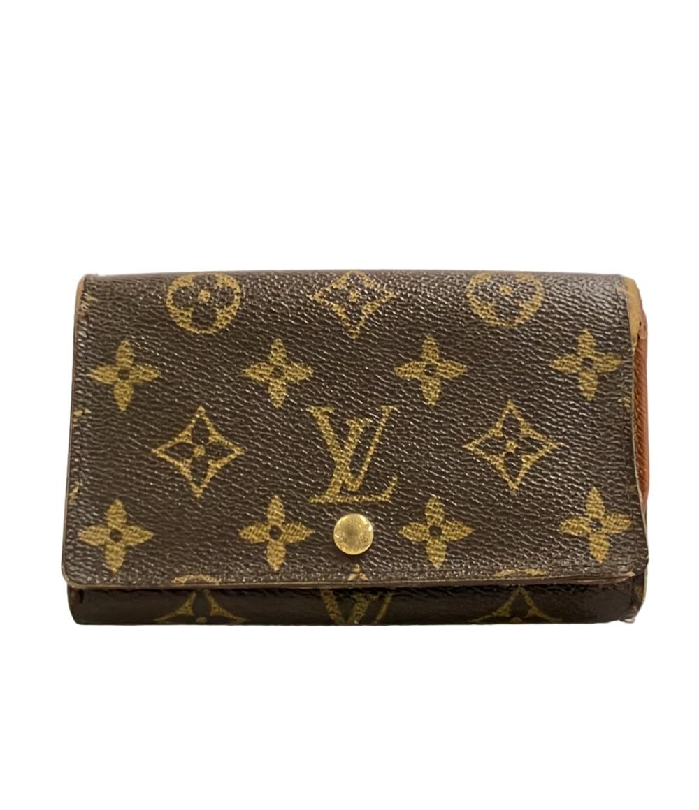 訳あり LOUIS VUITTON 二つ折り財布 ポルト モネ ビエ トレゾール モノグラム M61730 レディース ルイ・ヴィトン