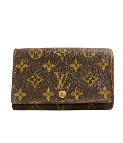 訳あり LOUIS VUITTON 二つ折り財布 ポルト モネ ビエ トレゾール モノグラム M61730 レディース ルイ・ヴィトン