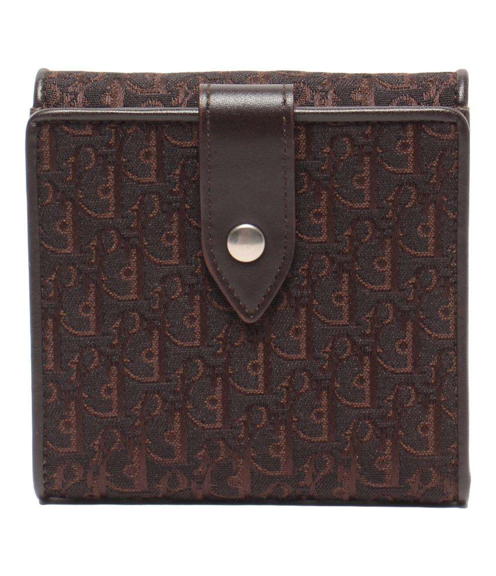 美品 クリスチャンディオール Wホック 二つ折り財布 レディース Christian Dior