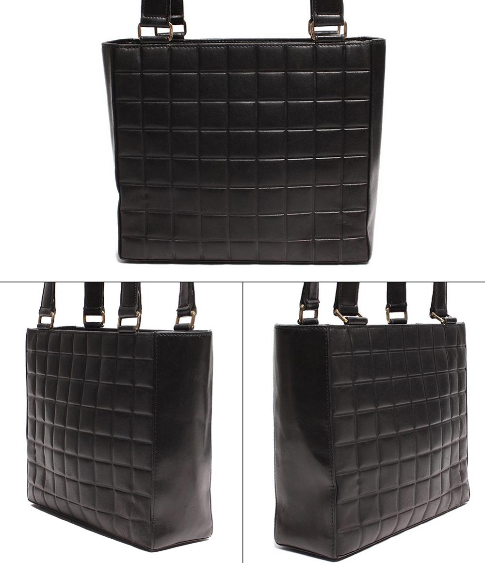 シャネル レザートートバッグ ョルダーバッグ ココマーク ゴールド金具 チョコバー レディース CHANEL