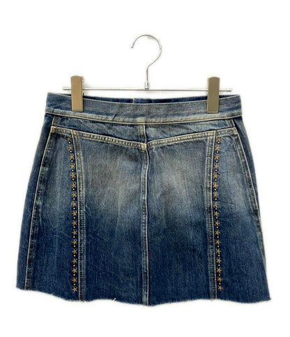 SAINT LAURENT スタッズ付き デニムミニスカート レディース SIZE 26 サンローラン