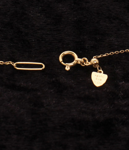 美品 agete ネックレス K18 ダイヤ 0.06ct レディース アガット