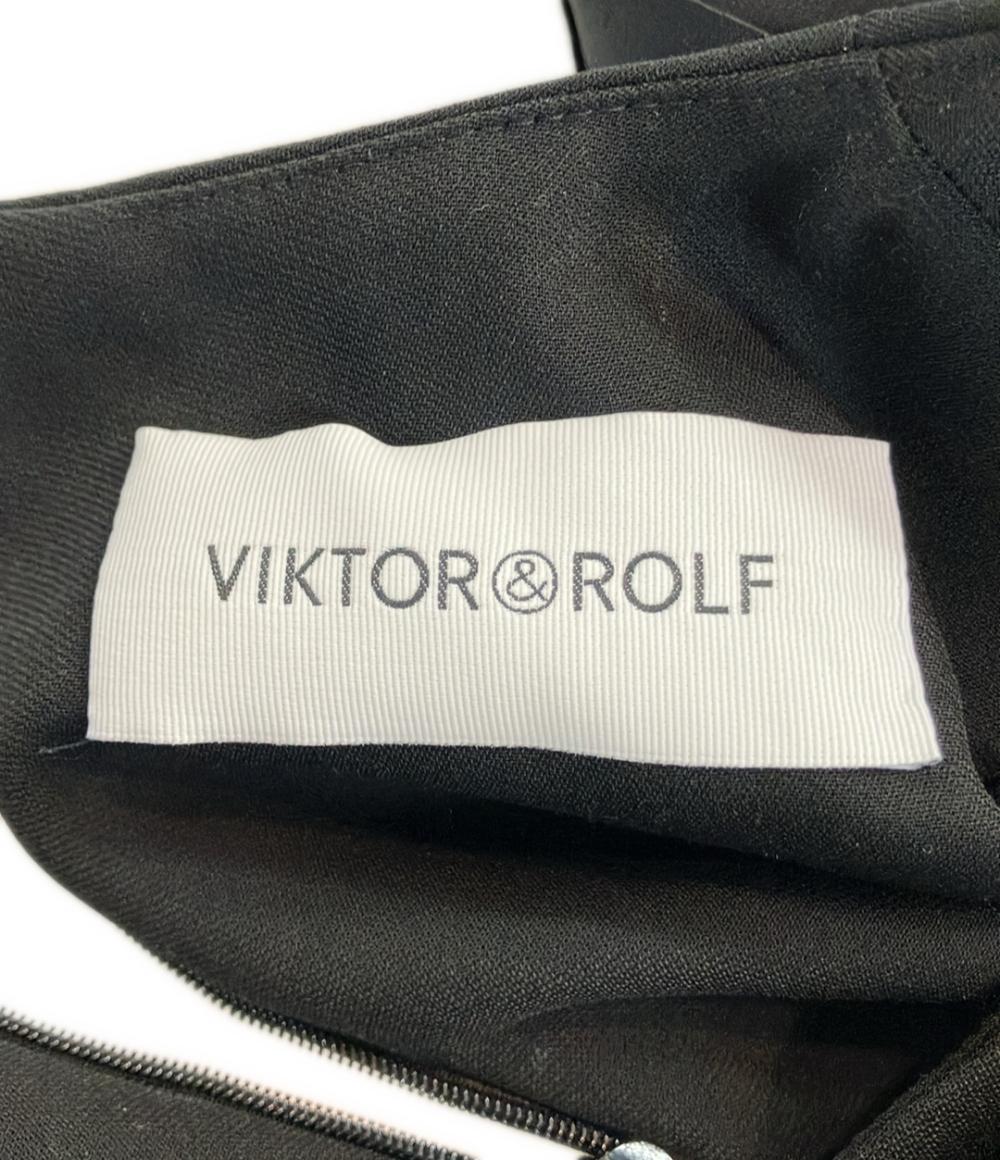 美品 ヴィクターアンドロルフ ローズアップリケ クロップドトップ 半袖ブラウス レディース SIZE L VIKTOR&ROLF