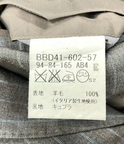 訳あり バーバリー ウールストライプ柄セットアップスーツ メンズ BURBERRY