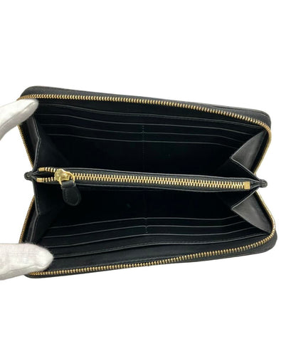 BURBERRY ラウンドファスナー長財布 PVC レザー レディース バーバリー