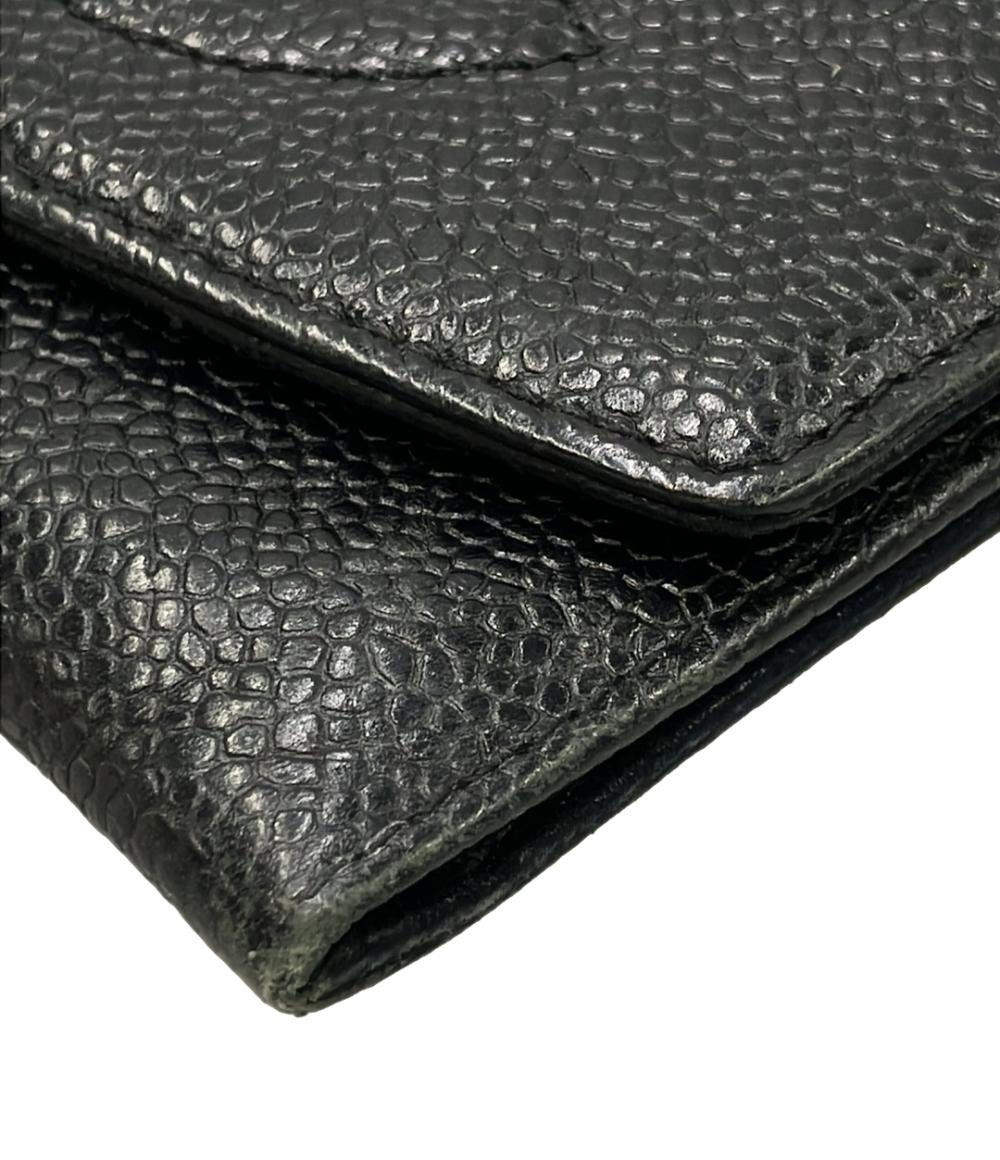 CHANEL 財布 ゴールド金具 キャビアスキン レディース シャネル