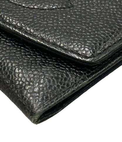 CHANEL 財布 ゴールド金具 キャビアスキン レディース シャネル