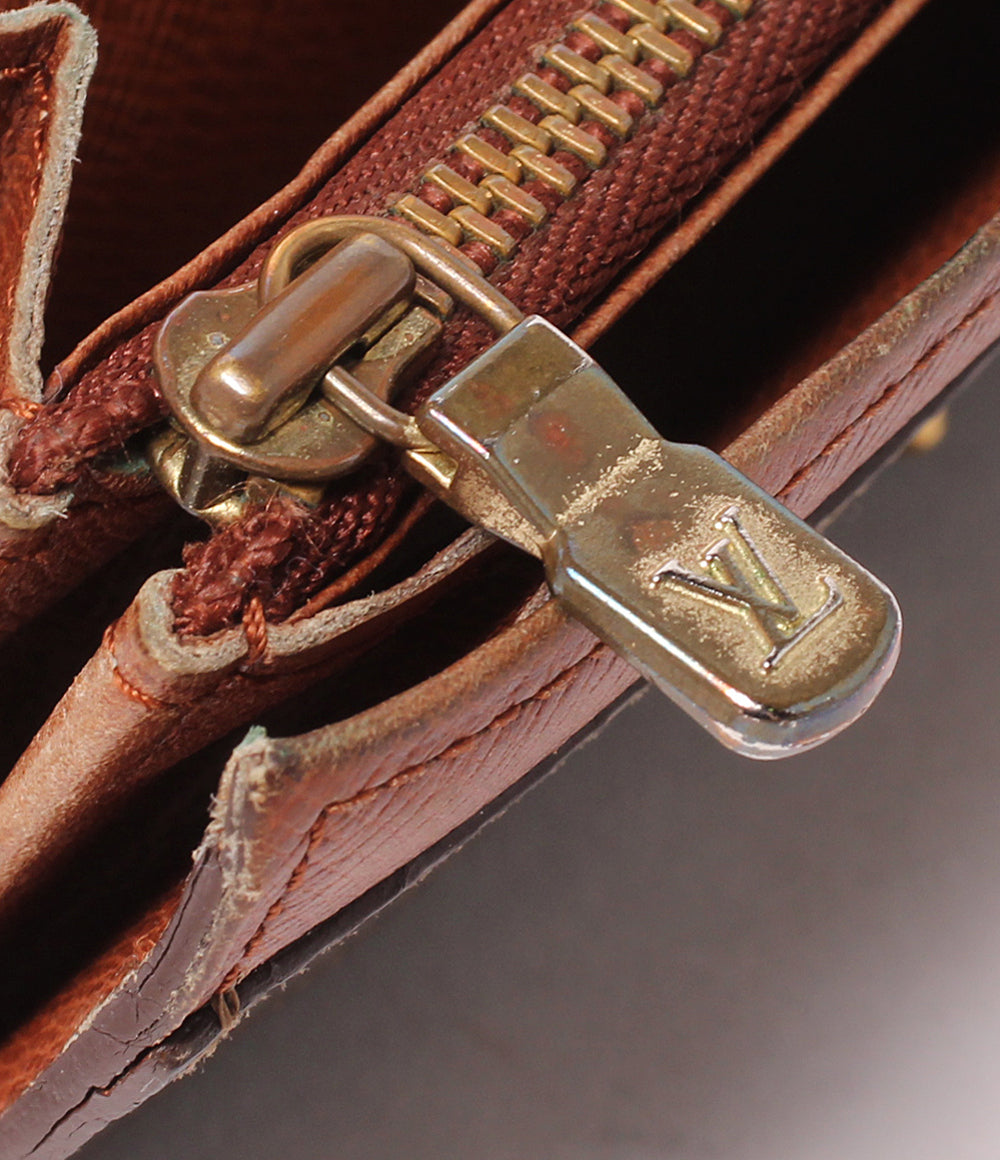 訳あり LOUIS VUITTON 二つ折り財布 ポルトモネ ジップ モノグラム M61735 レディース メンズ ルイ・ヴィトン