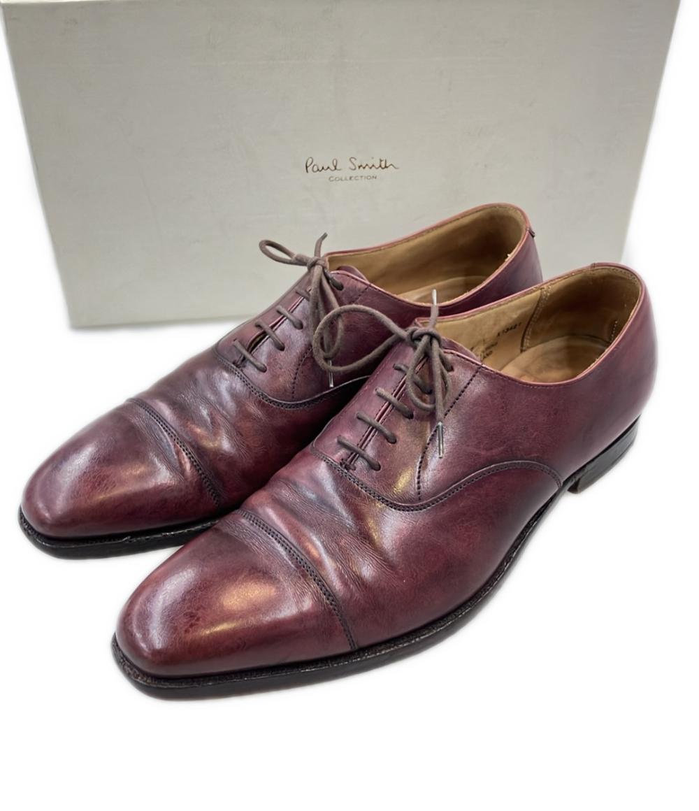 CROCKETT&JONES ドレスシューズ × 別注Paul Smith ストレートチップ バーガンディ メンズ SIZE 7 (25.5cm) クロケットアンドジョーンズ