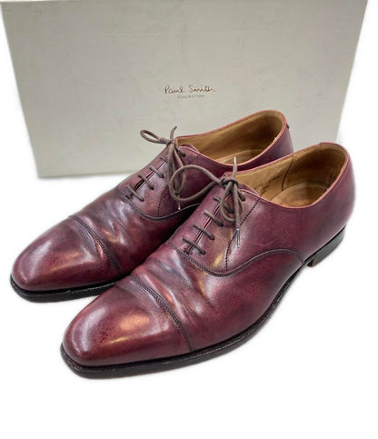 CROCKETT&JONES ドレスシューズ × 別注Paul Smith ストレートチップ バーガンディ メンズ SIZE 7 (25.5cm) クロケットアンドジョーンズ