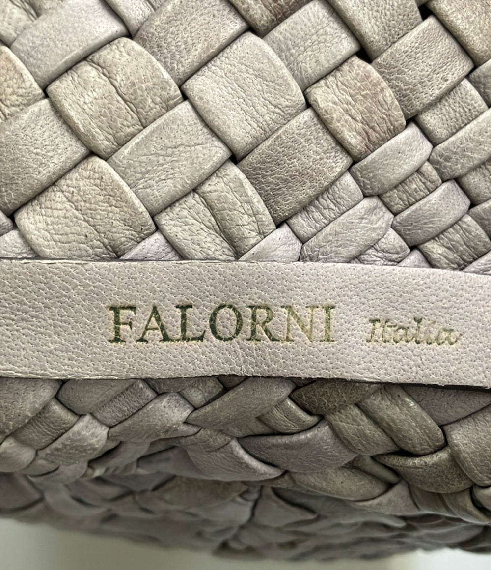 FALORNI トートバッグ ハンドバッグ レザー イントレチャート レディース ファロルニ