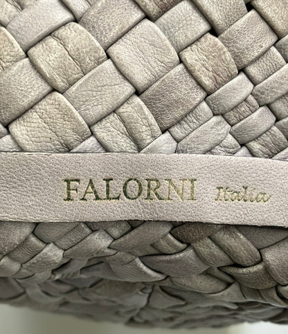 FALORNI トートバッグ ハンドバッグ レザー イントレチャート レディース ファロルニ