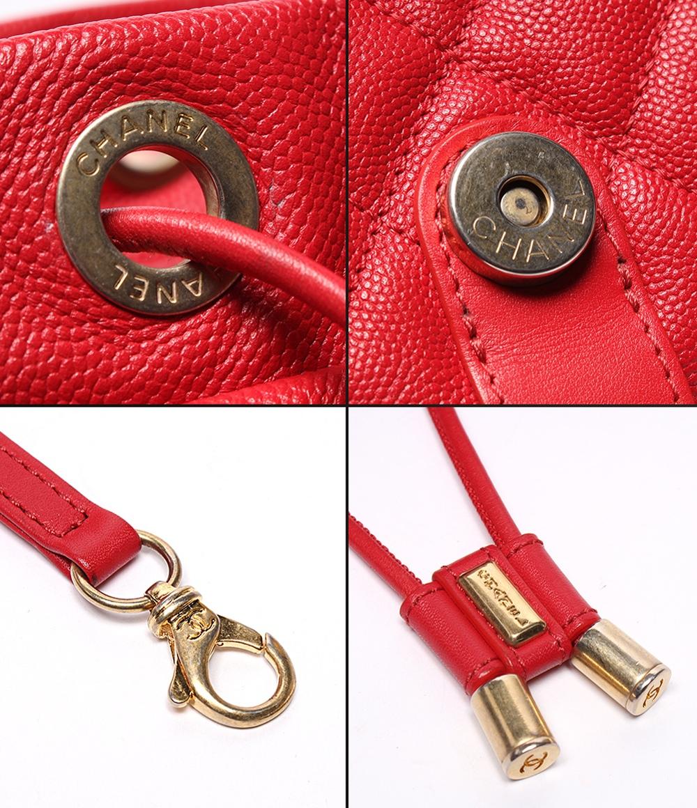 CHANEL リュック バックパック CCフィリグリー キャビアスキン ゴールド金具 マトラッセ 25番台 A57090 レディース シャネル