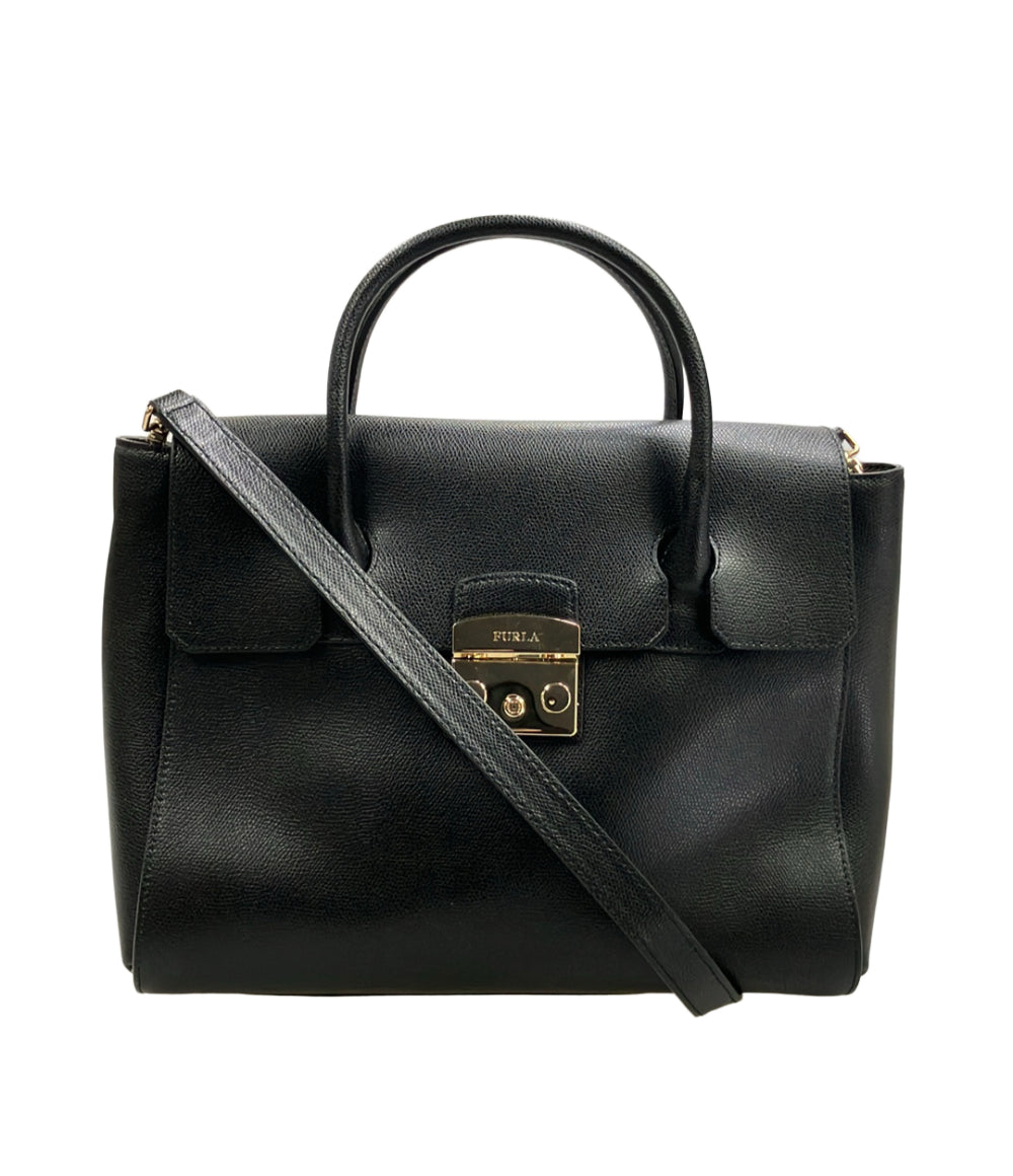 美品 Furla ハンドバッグ ショルダーバッグ 2WAY 斜め掛け メトロポリス レディース フルラ