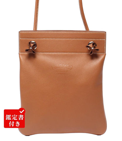 美品 HERMES ショルダーバッグ ヴォー・スイフト シルバー金具 D刻印 肩掛け 斜め掛け サックアリーヌ ミニ H076236CK レディース エルメス