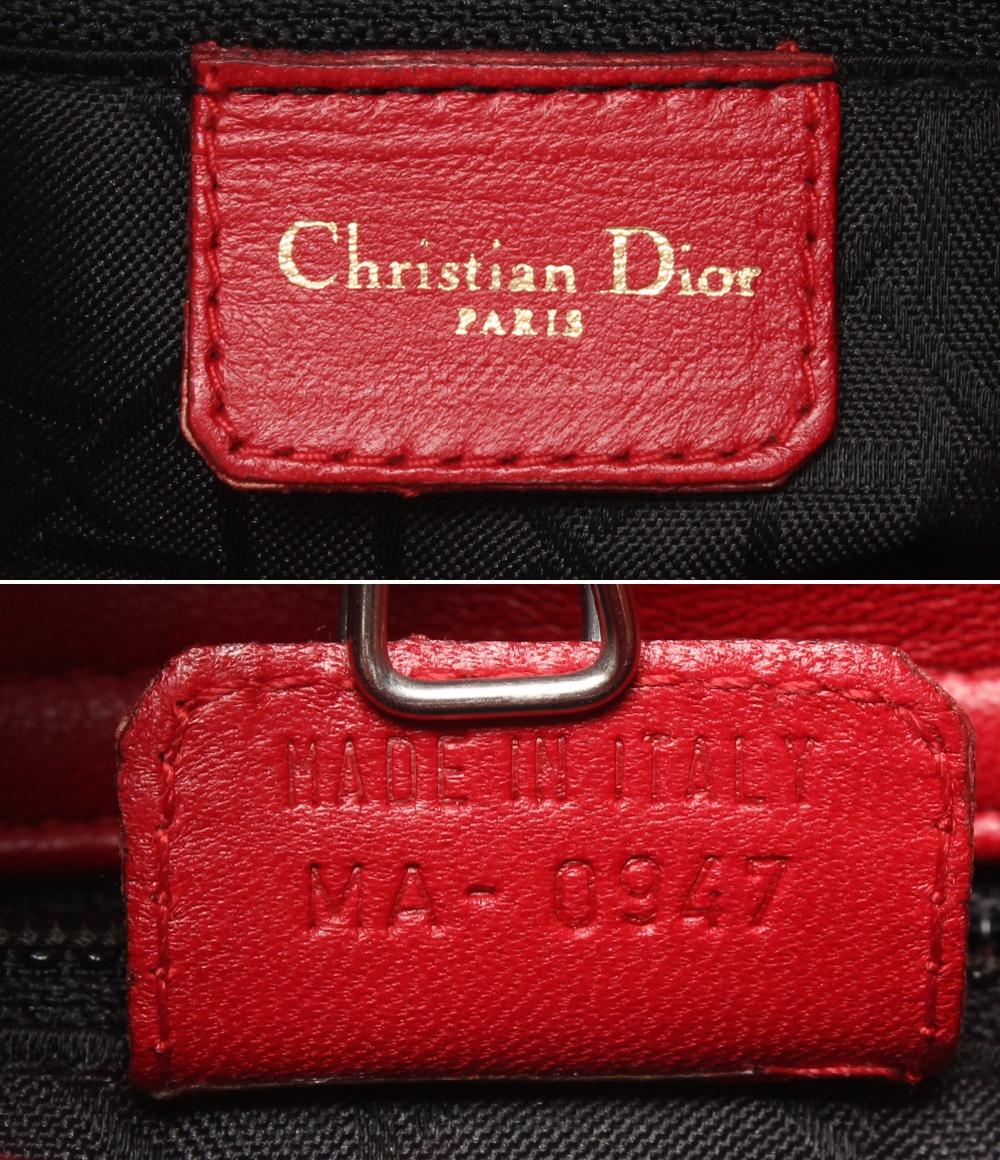 美品 Christian Dior 2wayハンドバッグ ショルダーバッグ 肩掛け カナージュ レディ ディオール ミニ レディース クリスチャンディオール