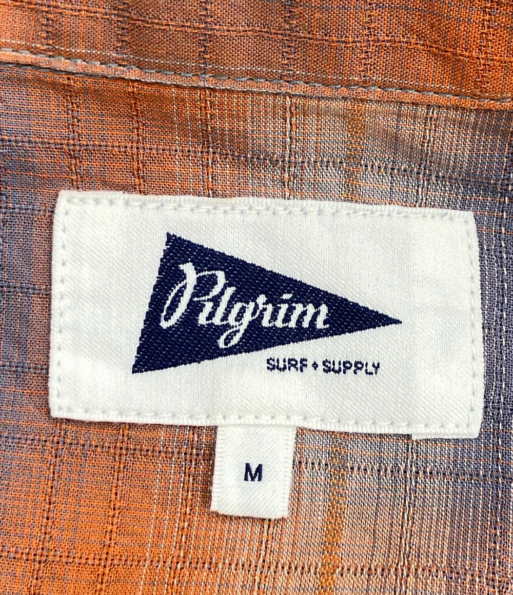 Pilgrim Surf+Supply 長袖 シャツ オンブレ チェック メンズ SIZE M ピルグリム サーフ+サプライ
