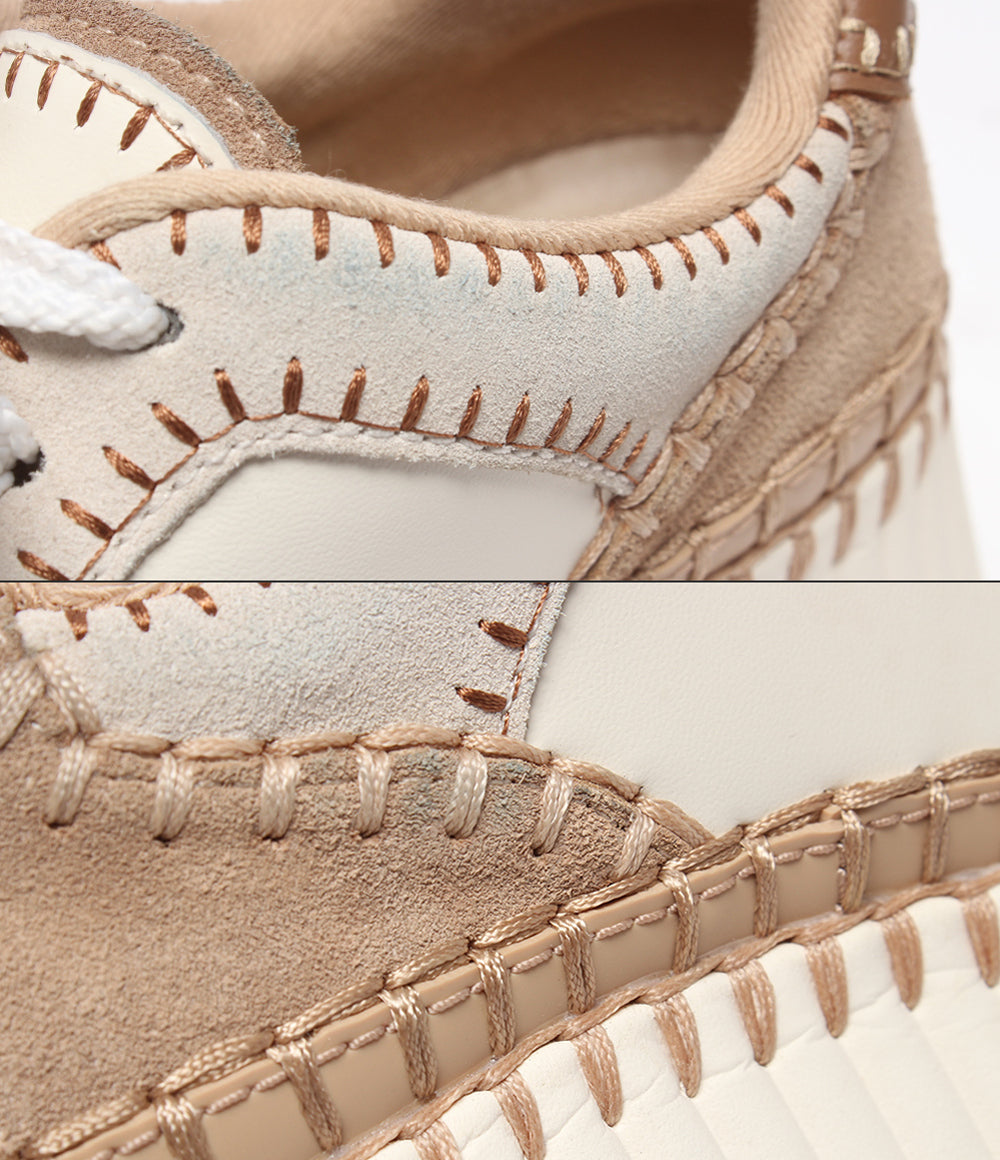 Chloe ローカットスニーカー ウェッジソール 厚底 Nama ウェッジスニーカー CHC24U02IBD70F レディース SIZE 37 (24.5cm) クロエ