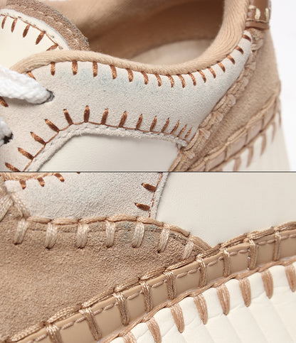 Chloe ローカットスニーカー ウェッジソール 厚底 Nama ウェッジスニーカー CHC24U02IBD70F レディース SIZE 37 (24.5cm) クロエ