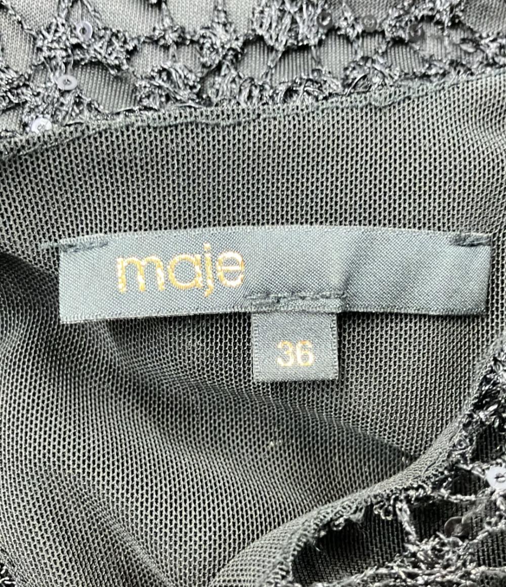 美品 マジェ スパンコールレースパンツワンピース レディース SIZE 36 Maje
