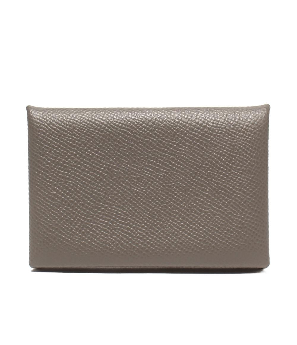 美品 HERMES カードケース U刻印 シルバー金具 カルヴィ レディース メンズ エルメス