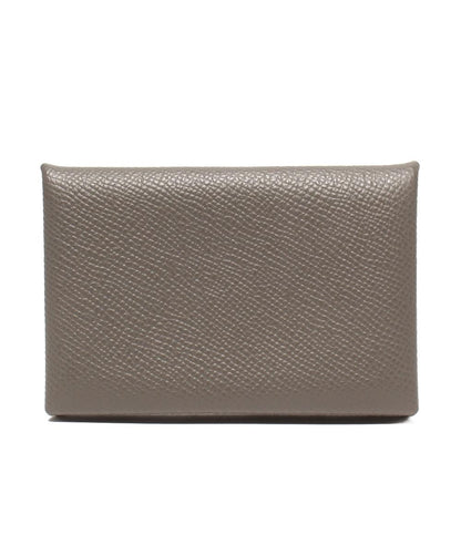 美品 HERMES カードケース U刻印 シルバー金具 カルヴィ レディース メンズ エルメス