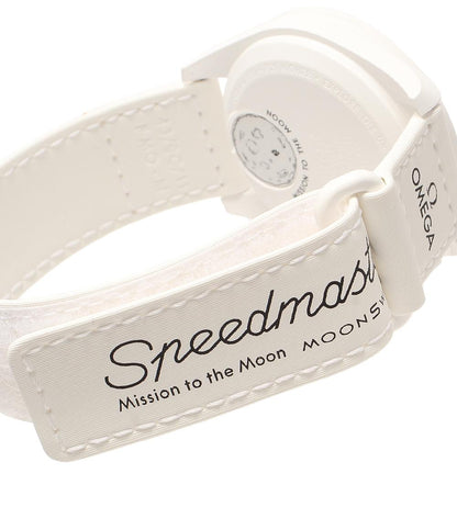美品 腕時計 OMEGA × SWATCH x Snoopy MOONSWATCH MISSION TO THE MOONPHASE クオーツ ホワイト ユニセックス オメガ スウォッチ