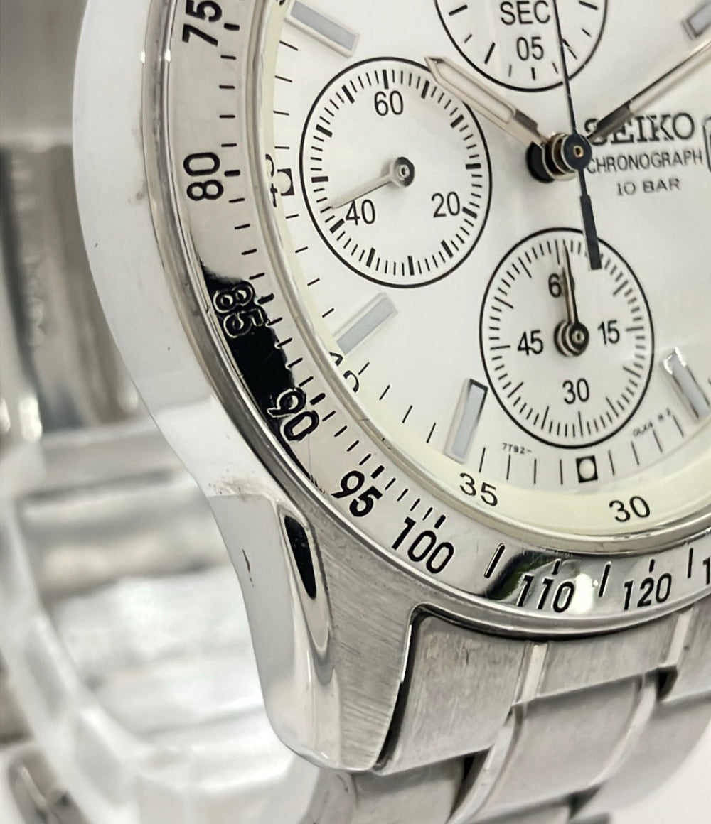 SEIKO 腕時計 クオーツ シルバー 7T92-0DW0 メンズ セイコー