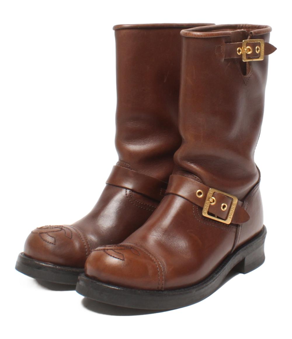 シャネル エンジニアブーツ ショートブーツ レディース SIZE 36 1/2 (M) CHANEL