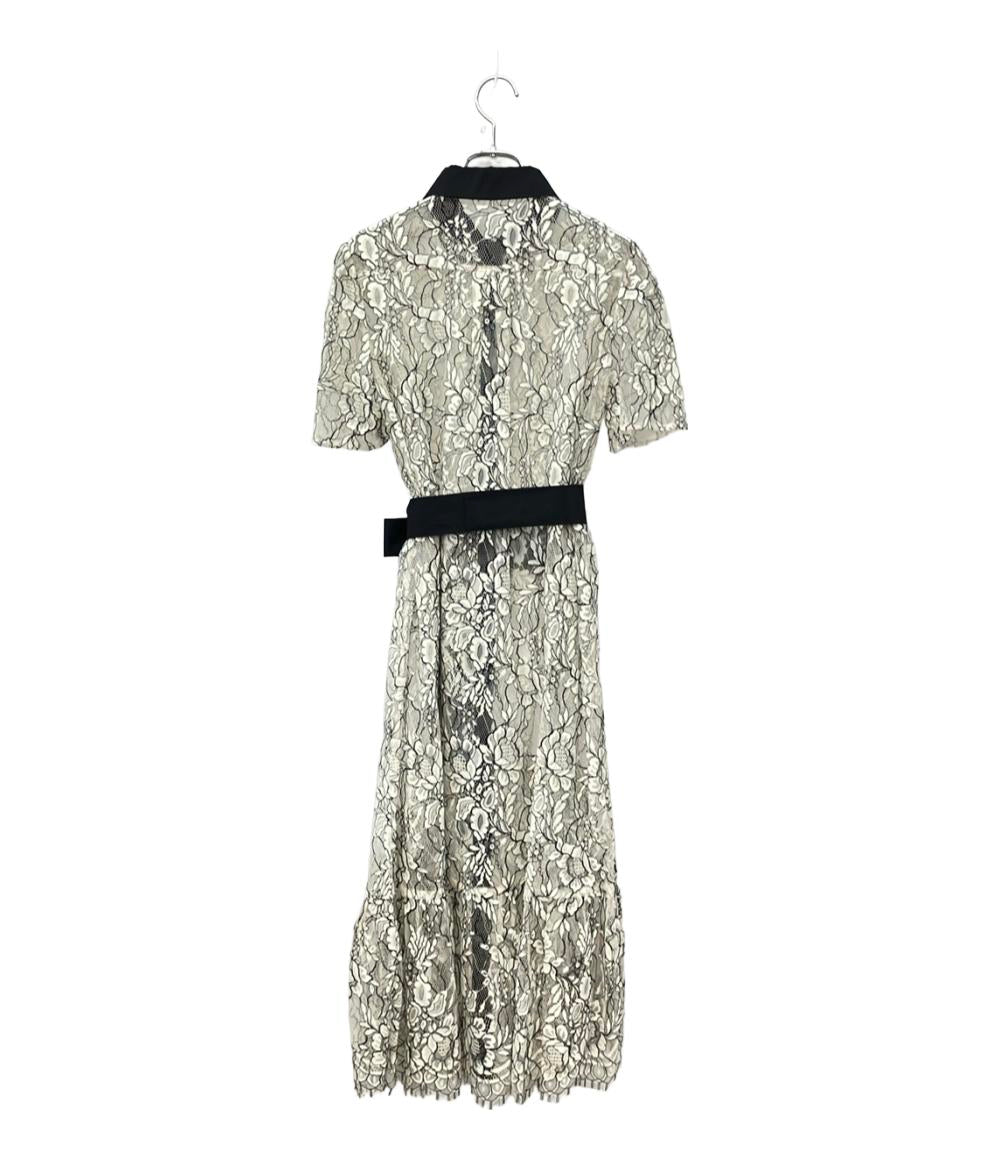 美品 GRACE Class バイカラーレースシャツワンピース 0222131108 レディース SIZE 36 (S) グレースクラス