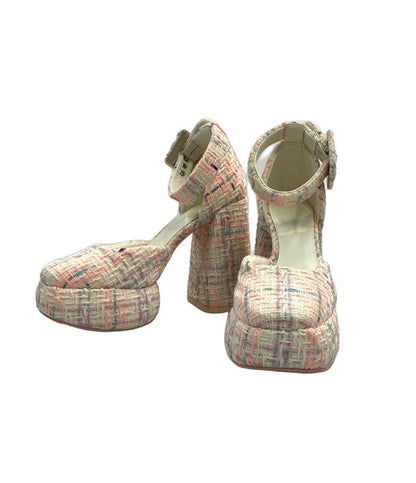 CHARLES＆KEITH アンクルストラップサンダル ツイード レディース SIZE 37 (M) チャールズ＆キース