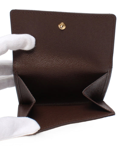 美品 LOUIS VUITTON 二つ折り財布 ｗホック ポルトフォイユ エリーズ ダミエ エヌベ N61654 レディース メンズ ルイ・ヴィトン