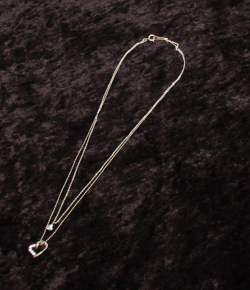 ヨンドシー 2連ネックレス SV ハートモチーフ レディース 4℃