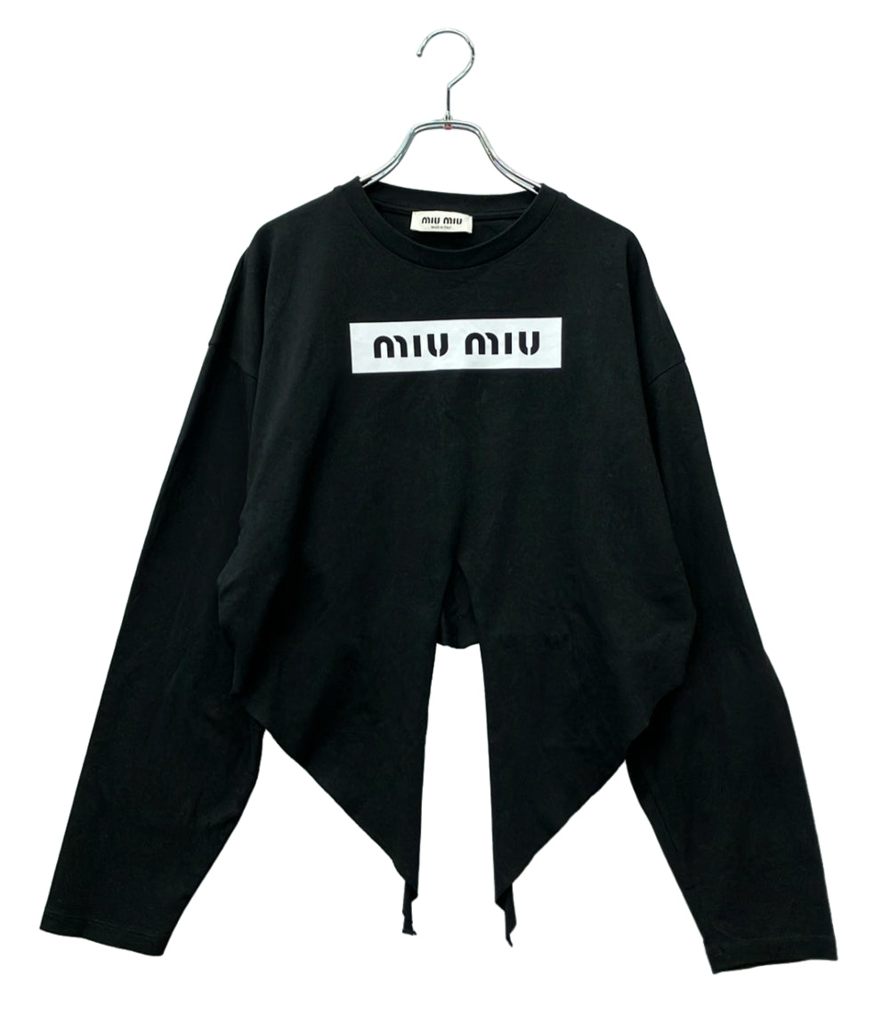 Miu Miu 長袖Tシャツ ロゴ MJL949 232 104N レディース SIZE S ミュウ