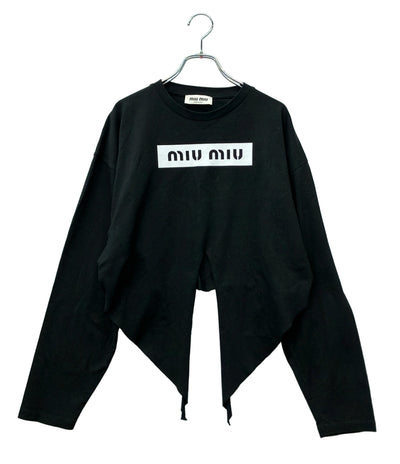 Miu Miu 長袖Tシャツ ロゴ MJL949 232 104N レディース SIZE S ミュウ ミュウ