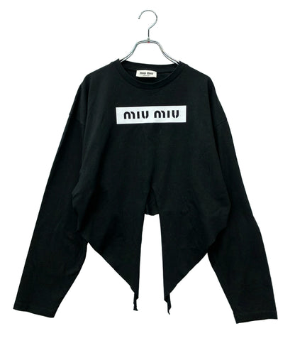 Miu Miu 長袖Tシャツ ロゴ MJL949 232 104N レディース SIZE S ミュウ ミュウ