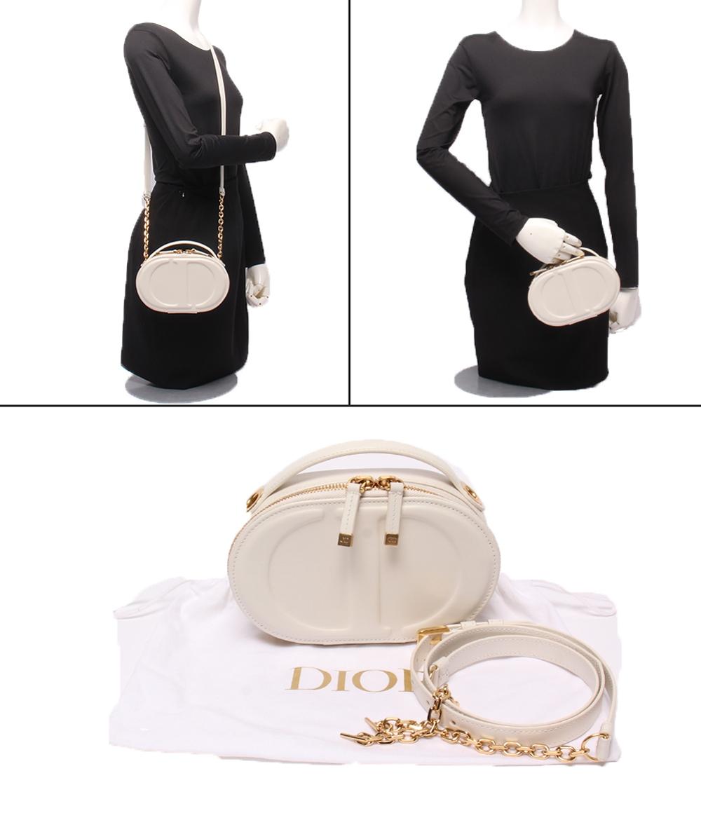 美品 Christian Dior 2wayショルダーバッグ ハンドバッグ 斜め掛け オーバル カメラバッグ CD シグネチャー レディース クリスチャンディオール
