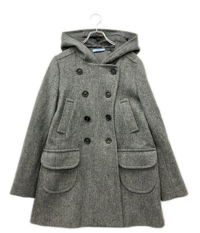 PRADA ウール フーデッド ピーコート 88747 レディース SIZE 42 プラダ