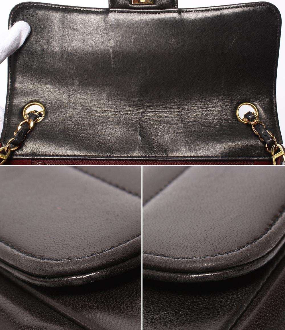 CHANEL チェーンショルダーバッグ ゴールド金具 2番台 シングルチェーン シングルフラップ マドモアゼル レディース シャネル